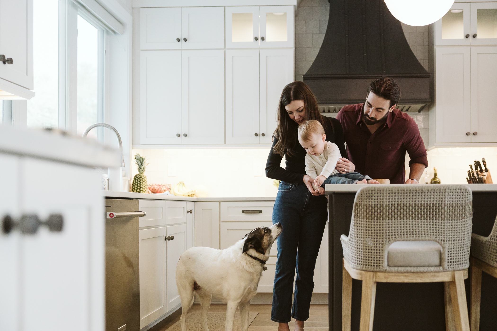 cozy in home family photoshoot